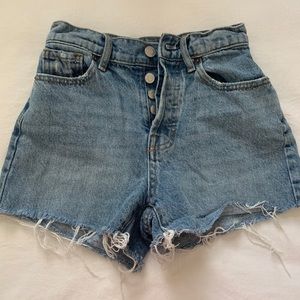 PacSun High Waist Light Blue Denim Cutoff Shorts